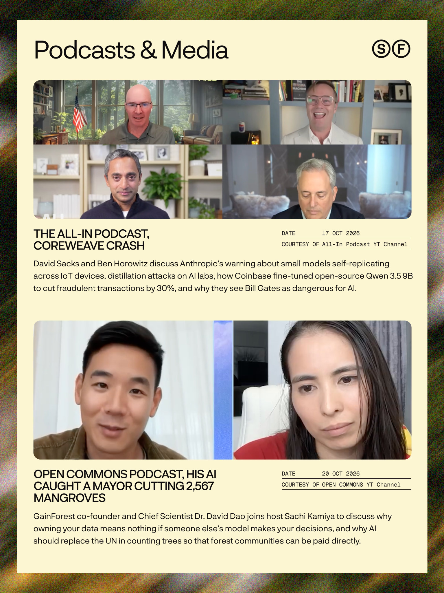 Podcasts & Media — 23 October 2026