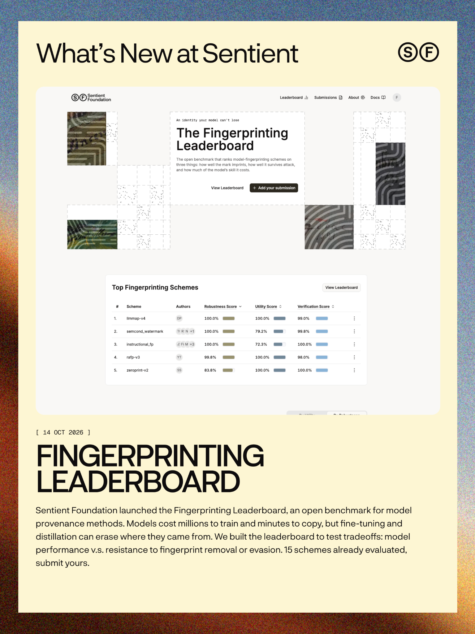 What’s New at Sentient — 23 October 2026